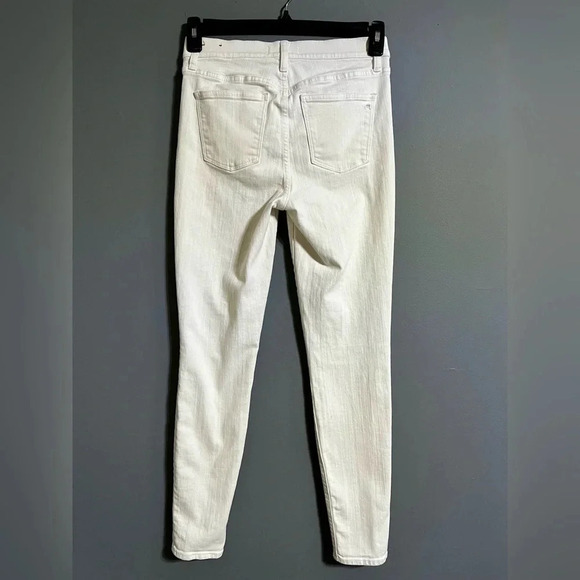 Madewell Tall 9" High-Rise white Skinny Jeans size 27T - Picture 4 of 14